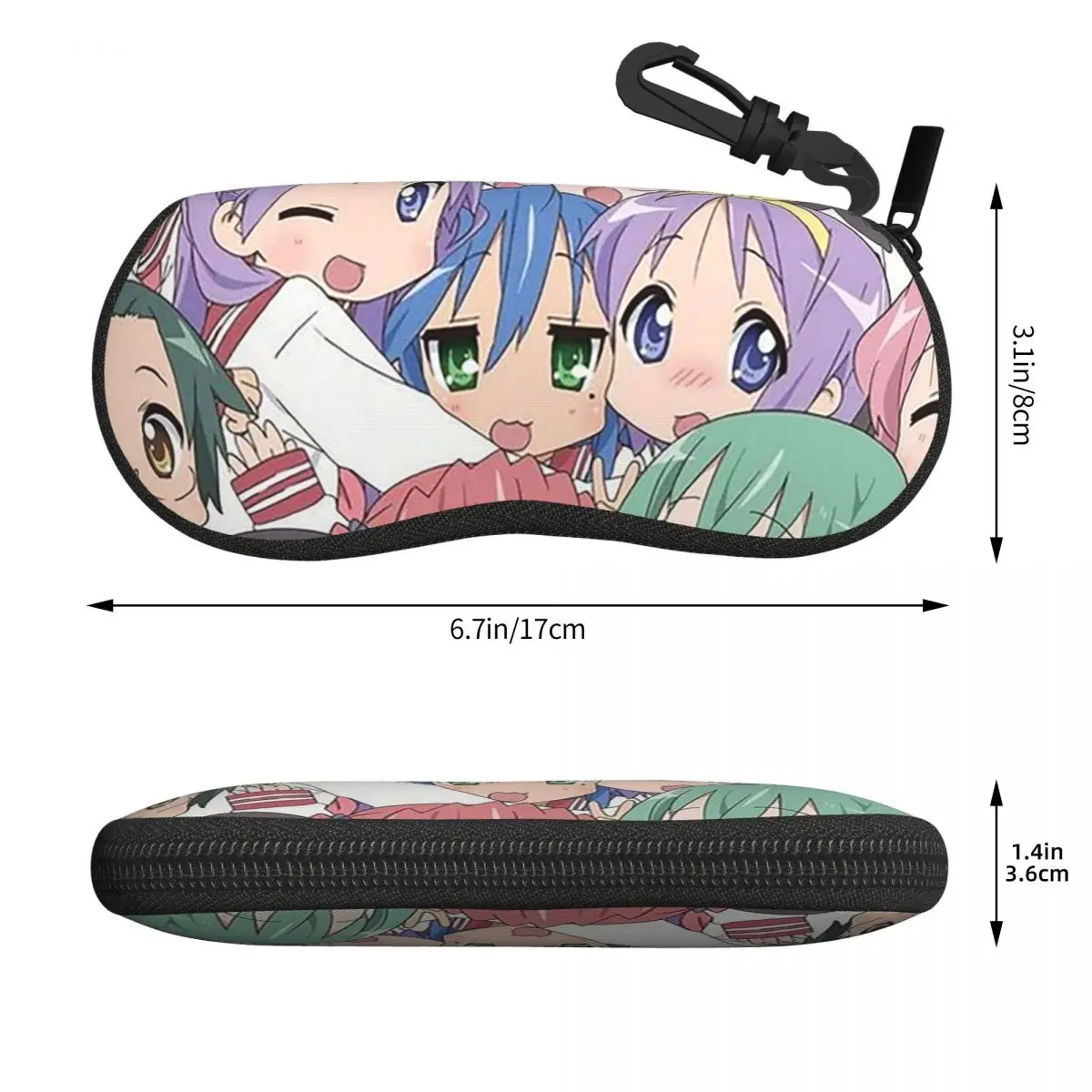 Lucky Star Anime Lucky Star Anime Shell Glasses Case Protector Sunglasses Box Women Men Soft Eyeglass Bag Pouch