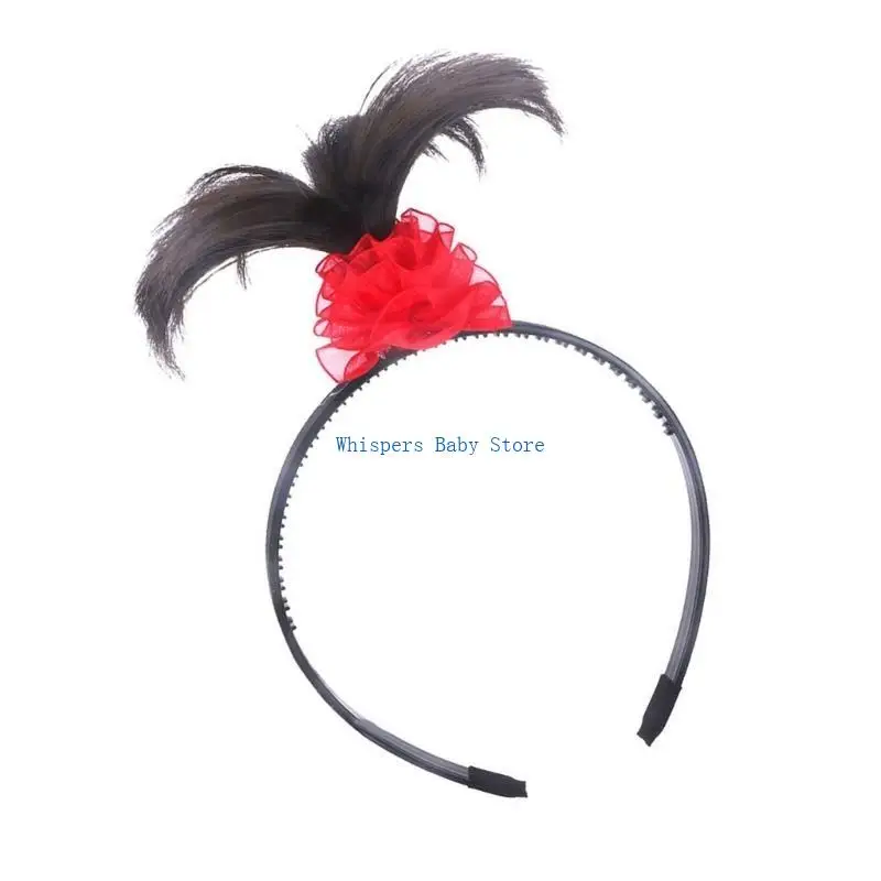 باروكات شعر عصرية للأطفال U90E مع أربطة فيونكات لتزيين الشعر صديقة للأطفال، ضفائر صديقة للأطفال للتصفيف الإبداعي