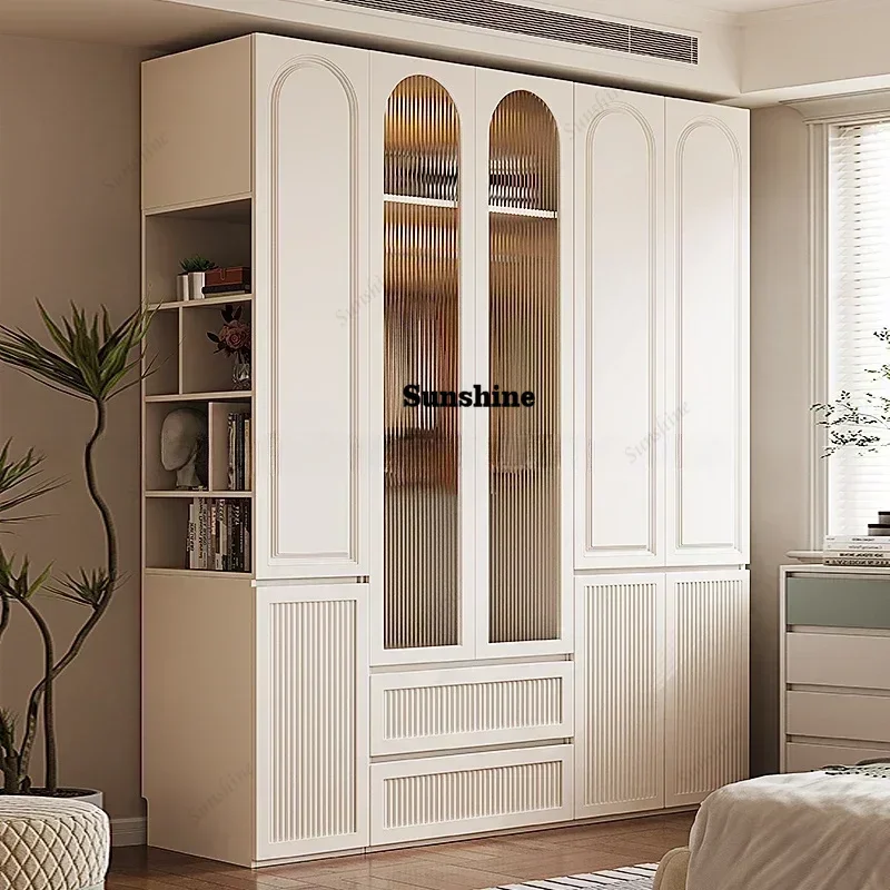 

Large Nordic Tall Closet Drawers Glass Essentials White Open Wardrobe Organizer Storage Clothes Armario De Ropa Furniture