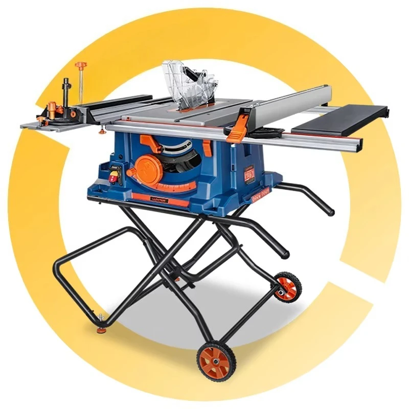 255mm 2000W Folding Table Saw for Wood Working Cutting Wood/Aluminum/PVC Plastic