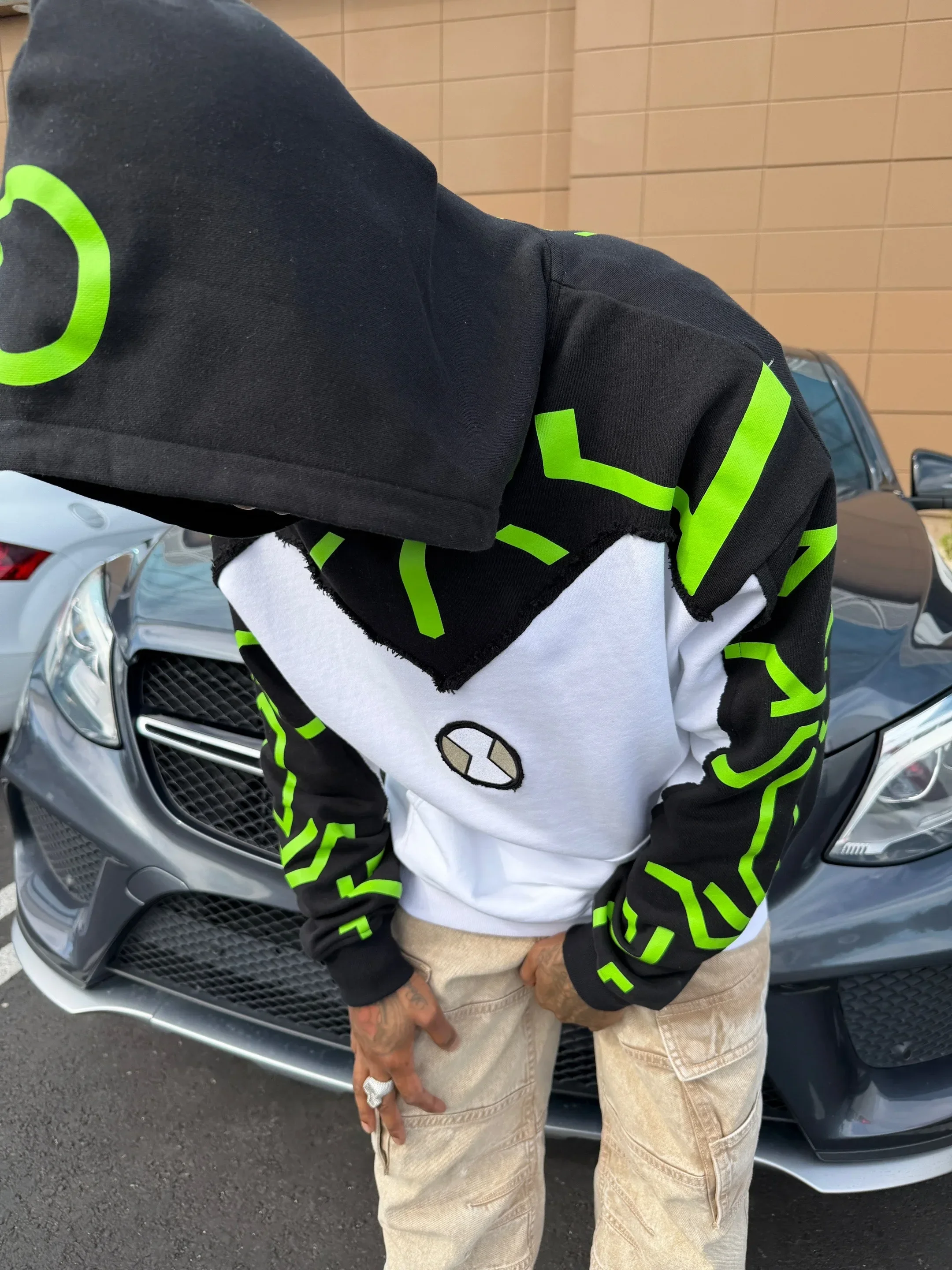 Upgrade Alien Patchwork Embroider Hoodies Women Casual Sweatshirt American Streetwear Comic Convention Unisex Anime Hoodie