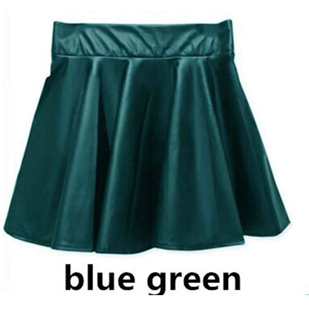 M-2XL Women\'s Skirts Schoolgirl SkirtSun SkirtPleated Cosplay Clubwear Sexy Womens SkirtHigh Waist Faux Leather