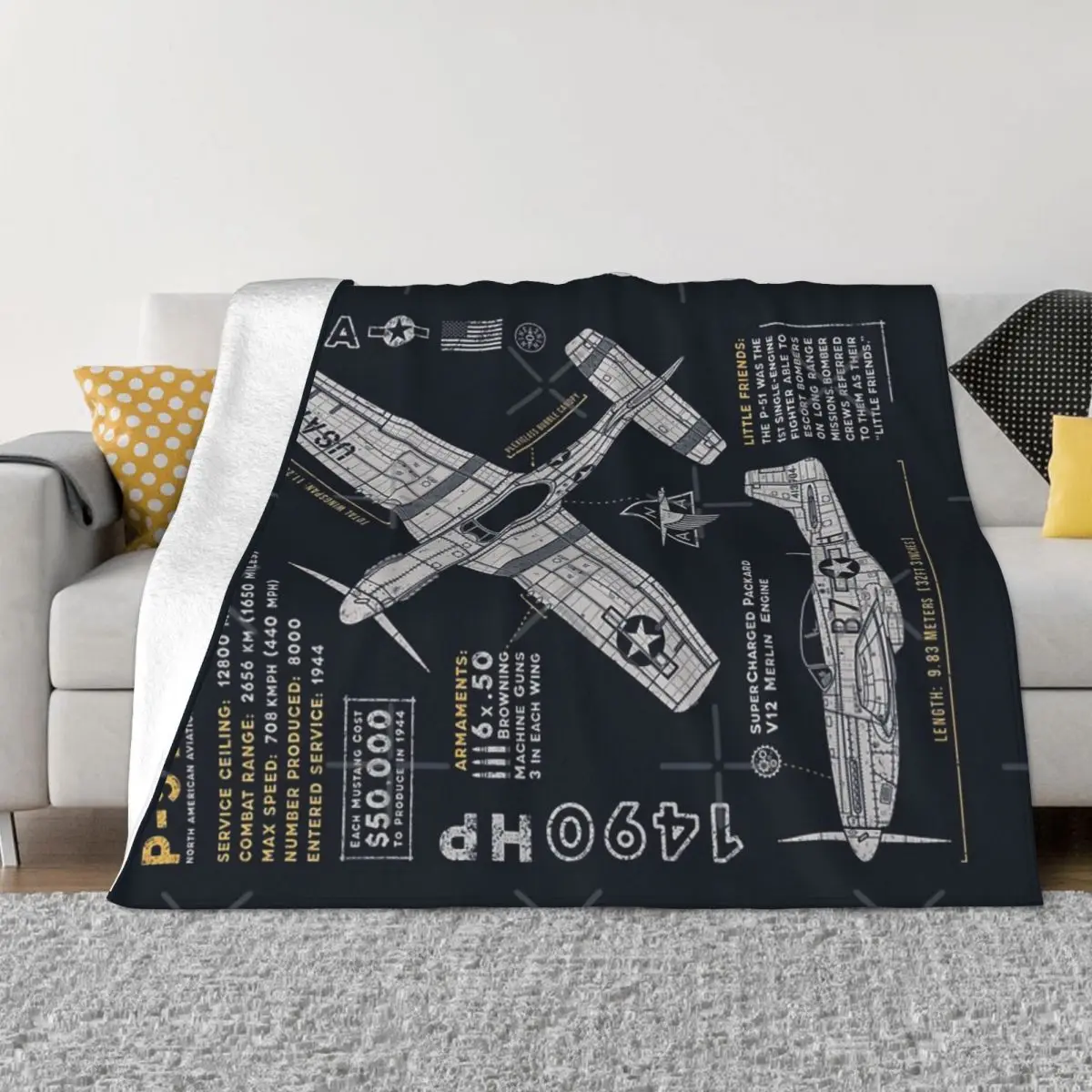 

P-51 Mustang Home Knee Blanket Couple Blankets Blankets And Throws Throw Blanket