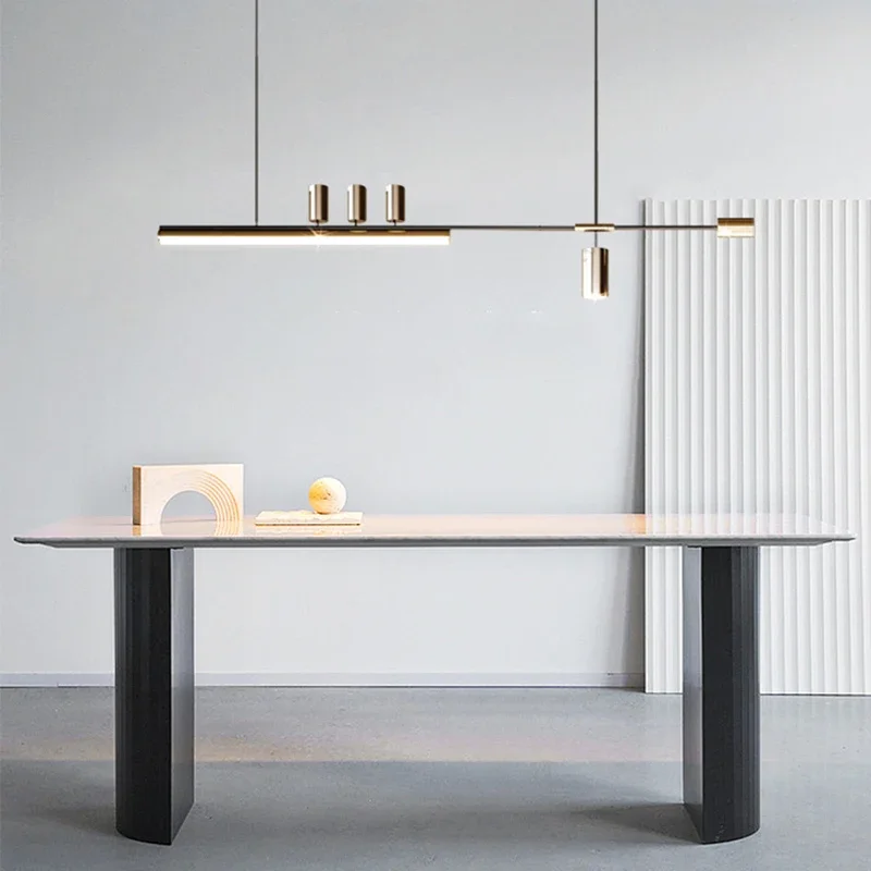 Modern Minimalist Restaurant Pendant Light Luxury Simple Nordic Bar Table Spotlight Designer Creative Straight Strip Chandelier