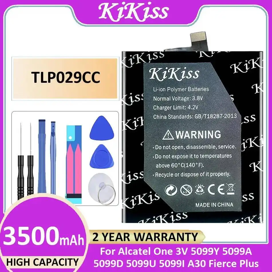 

Mobile Phone Battery TLP029CC 3500Mah For Alcatel One 3V 5099Y 5099A 5099D 5099U 5099I A30 Fierce Plus