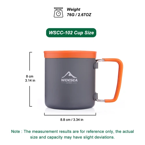 Imagen 2 del producto Widesea-cafetera para acampar con prensa francesa, taza de aluminio, taza para exteriores, utensilios de cocina para senderismo, bebida de café turística