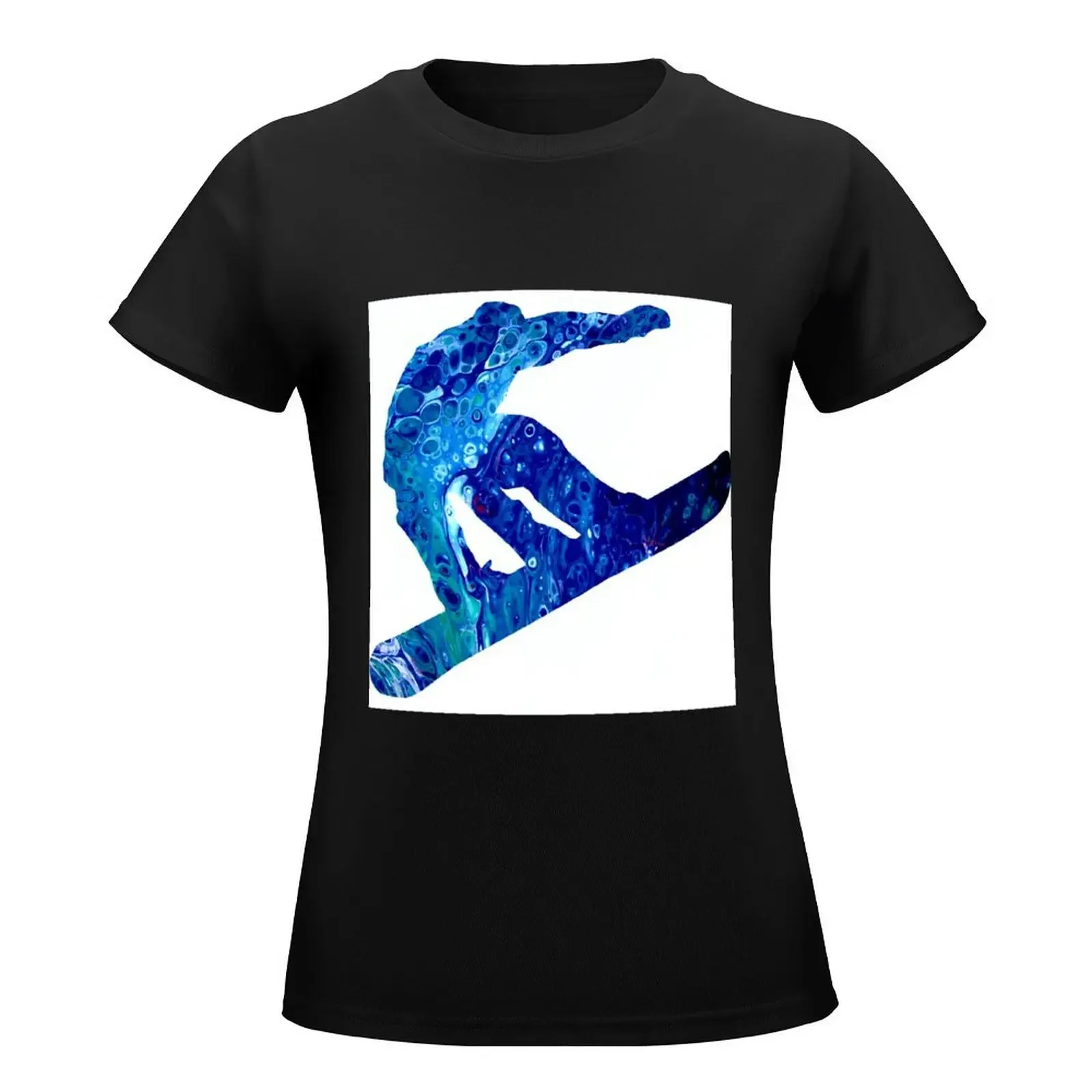 Snowboarder T-Shirt summer clothes hippie clothes female summer tops Woman clothes