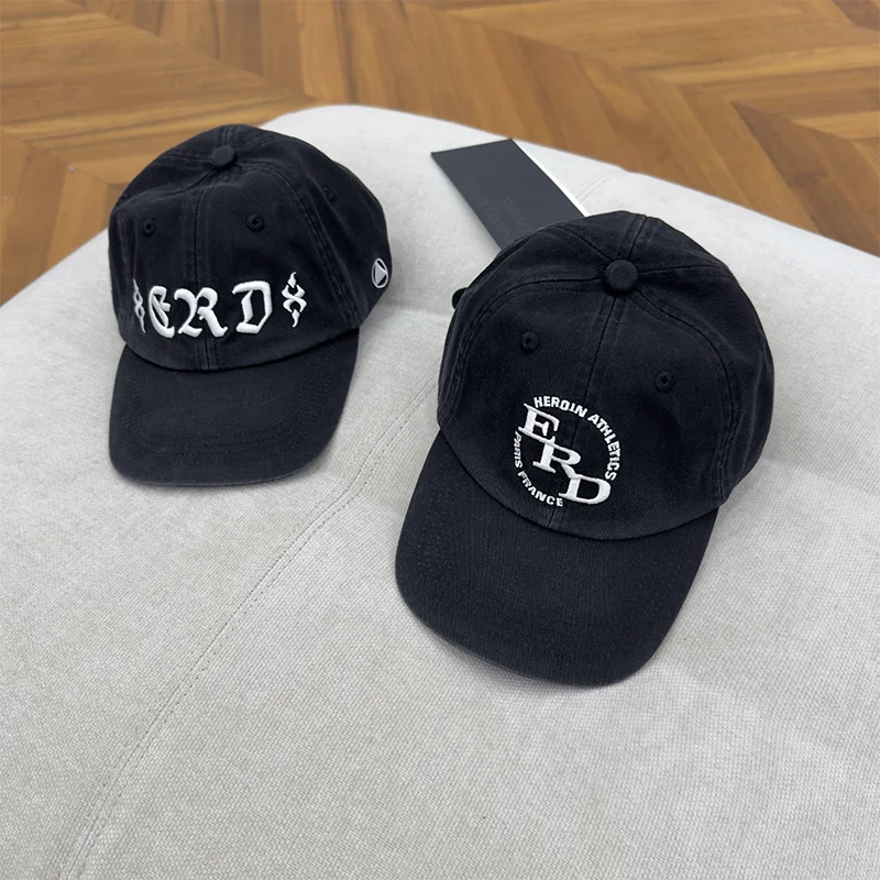 

High Street ERD Embroidery Washed Casual Baseball Caps Visors Y2k Hat Regulate High Quality Hats