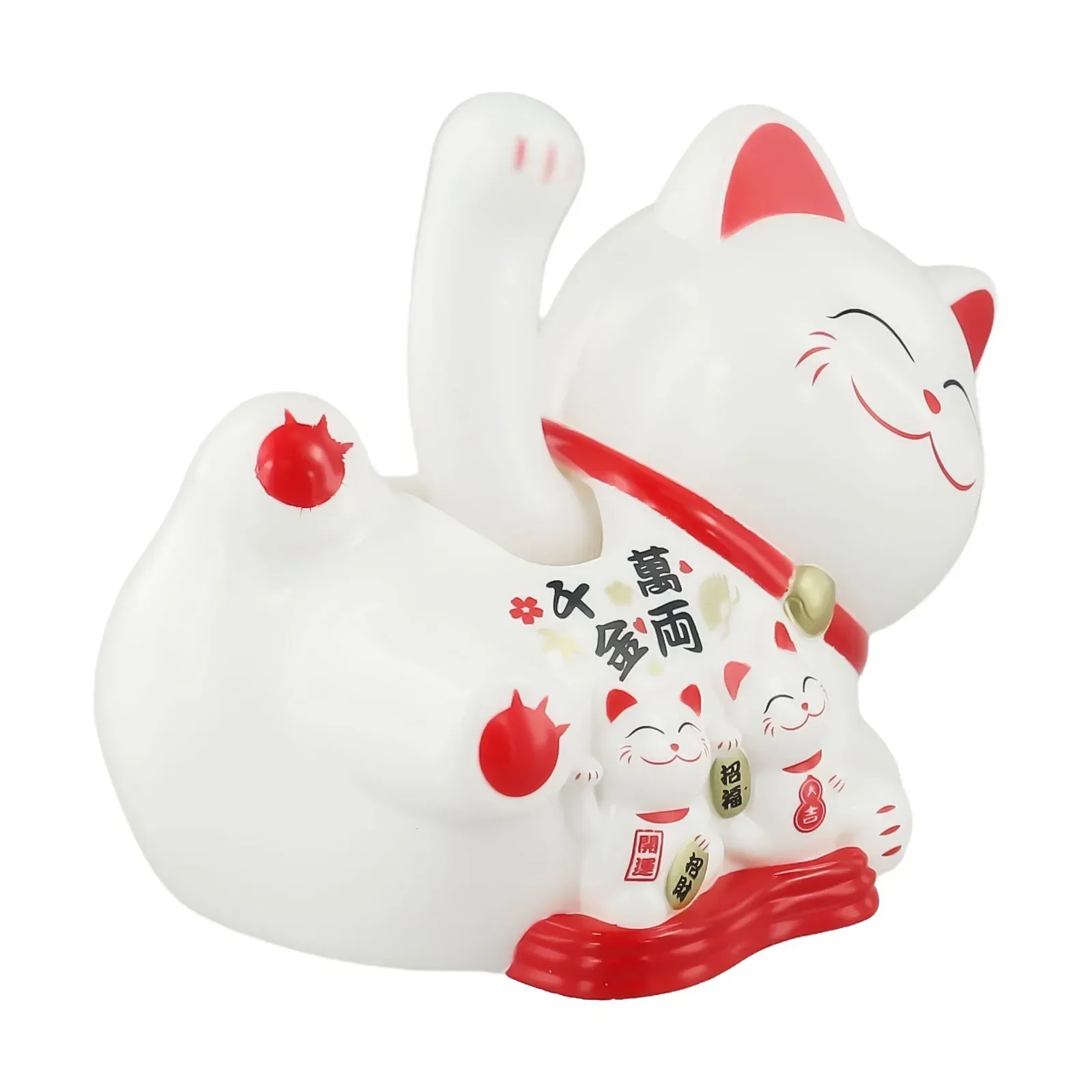 

Solar Powered Chinese Lucky Waving Cat Beckoning Maneki Neko Fortune Feng Shui Home Decor Art DIY Ornament Room Decoration