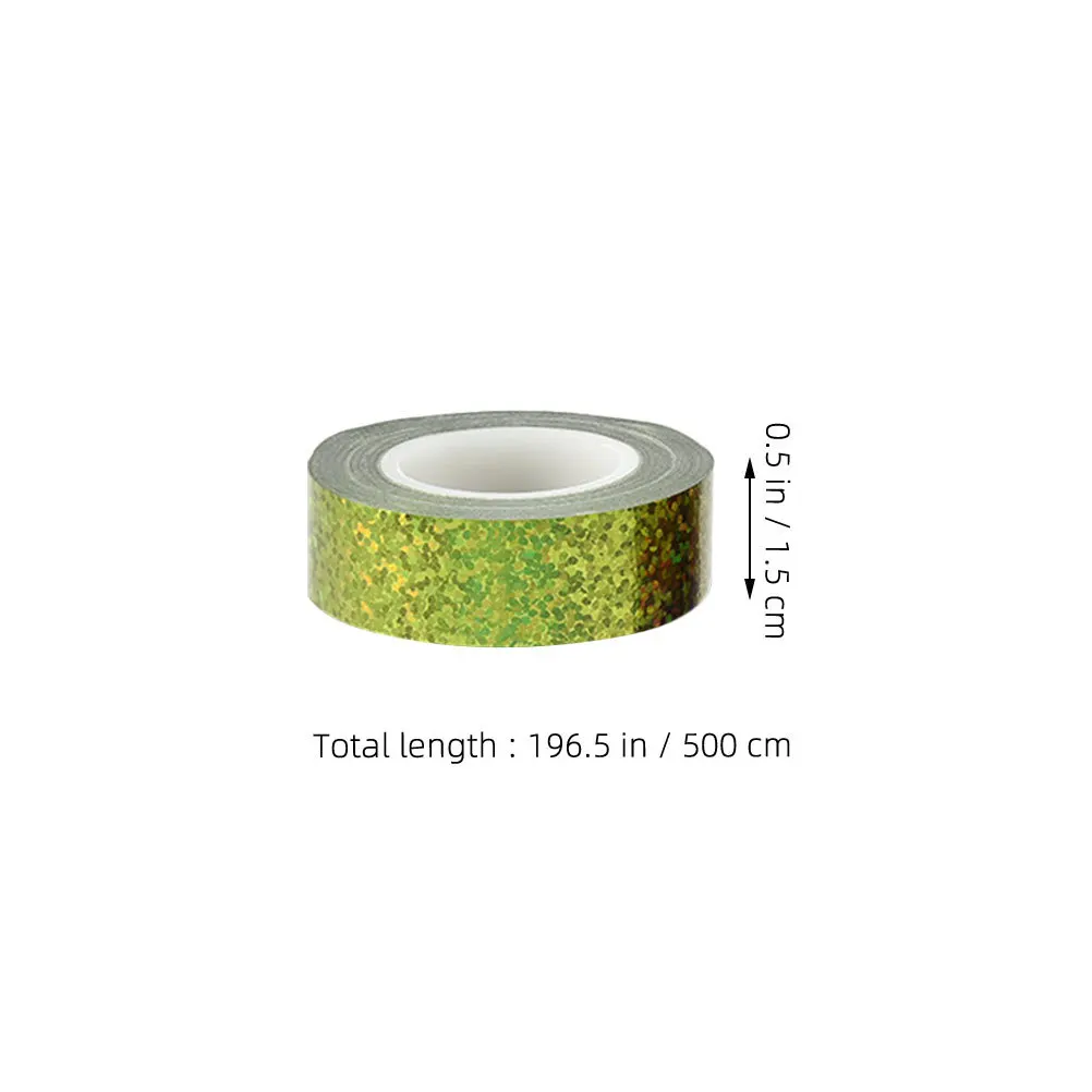 1Set Holographic Glitter Reflective Tape Masking Tape for Decorative Craft Projects Holiday Scrapbooking Wrapping