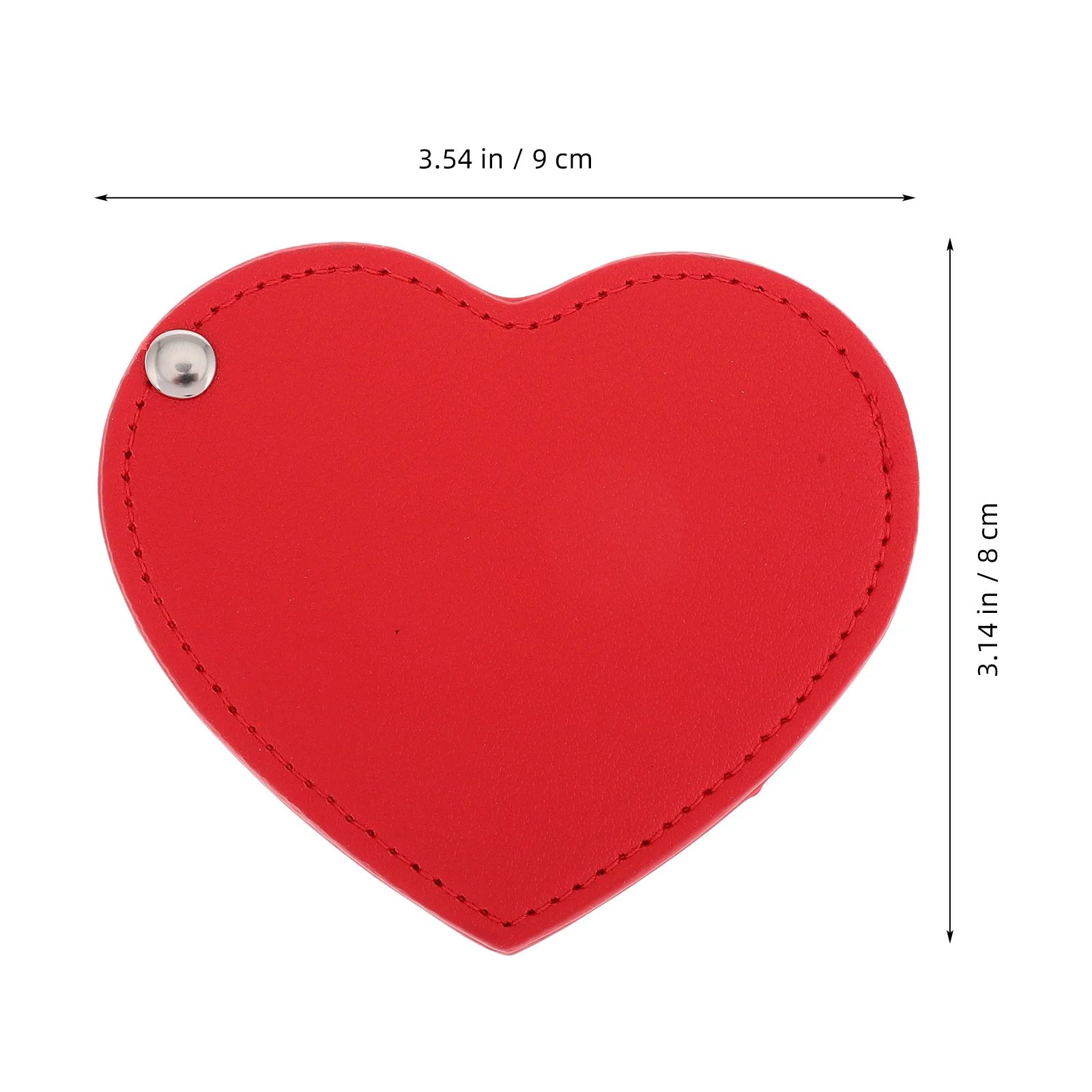 مرآة مكياج مدمجة على شكل قلب مع مرآة سفر صغيرة للحماية من البولي يوريثان للنساء والفتيات أداة محفظة جيب لطيفة