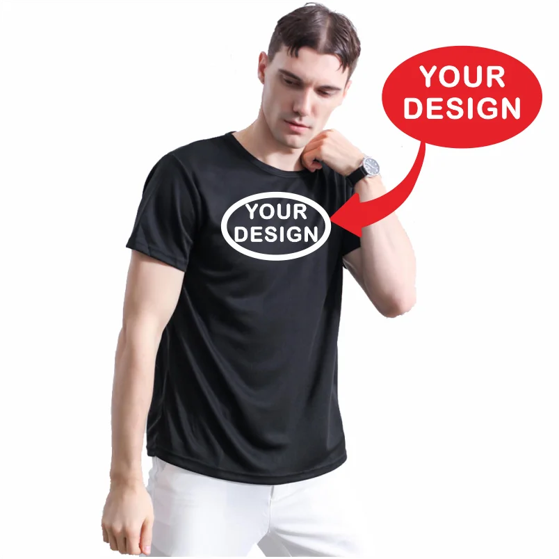 Quick Drying Custom T-shirt With Printed Front And Back Customized With Your Own Logo Text Photo Personalized Gift T-shirt