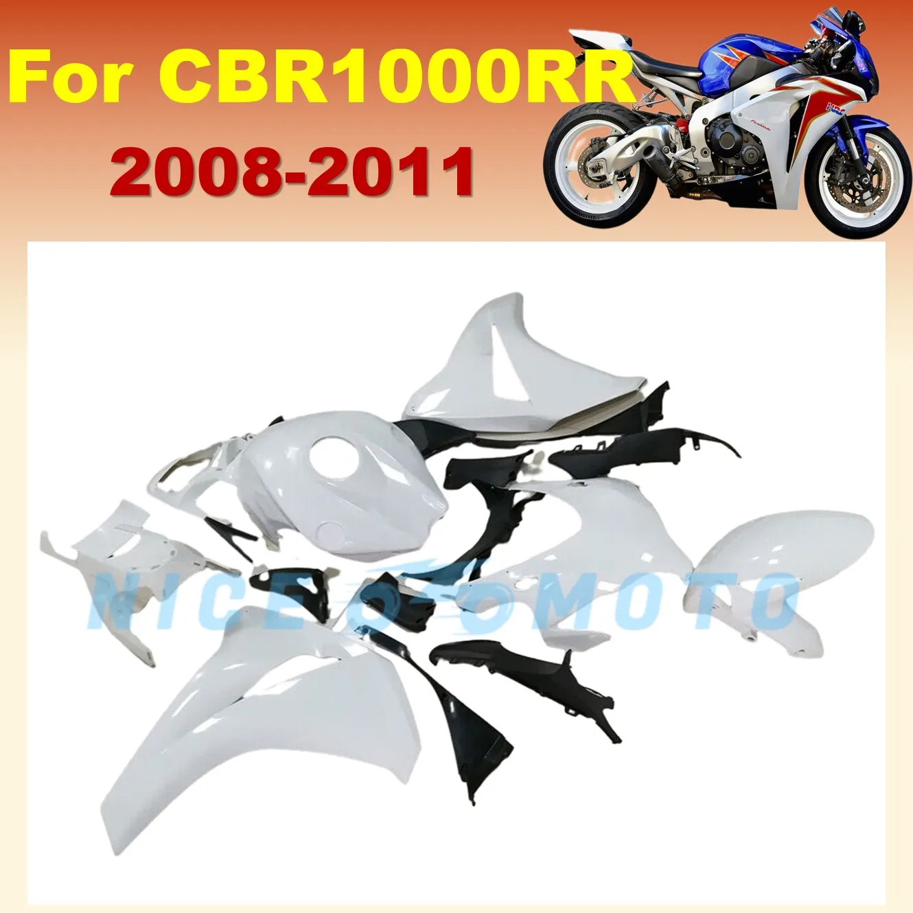 

Pearl White CBR1000RR 2008 2011 2009 2010 For Honda Fairing kit CBR1000 RR CBR 1000RR 08-11 Motorcycle Parts Bodys fairings