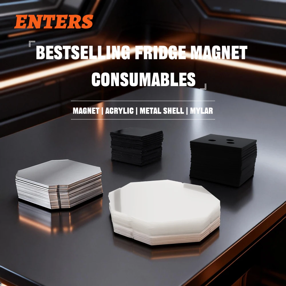 1000 Sets Materials for Fridge Magnet Making Machine DIY Craft Used for Fridge Magnet 50*50mm Size
