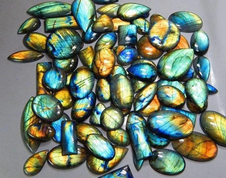 1pc Blue Labradorite Freeform Crystal, Irregular Tumbled Stone for DIY Jewelry Making and Home Decor, Blue Flash Moonstone