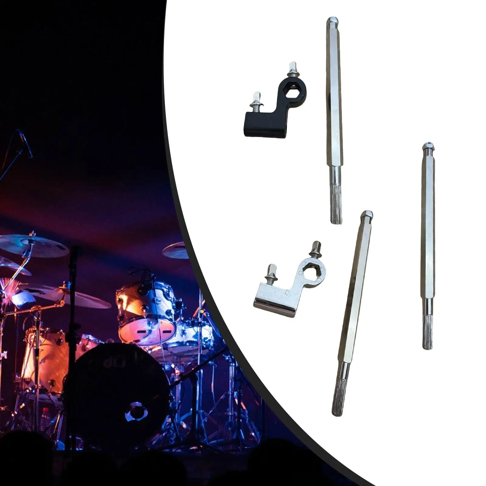 

Double Bass Drum Pedal Connecting Rod Metal Sturdy Drummers Instrument Parts