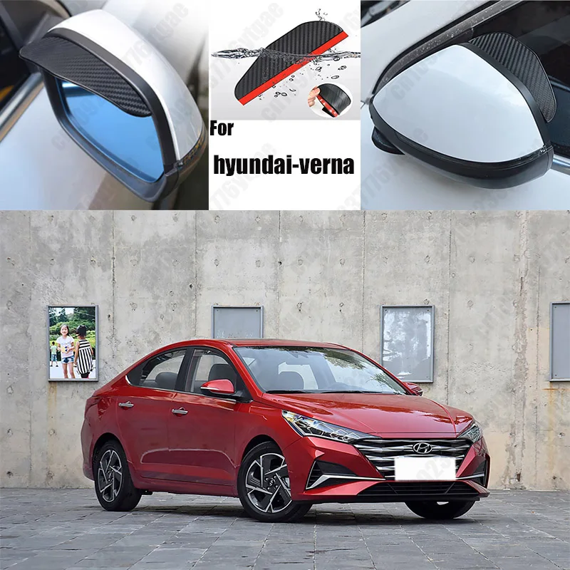

For hyundai-verna Car Rearview Mirror Rain Eyebrow Fiber Auto Rain Shield Rainscreen Reflector Rain Shield
