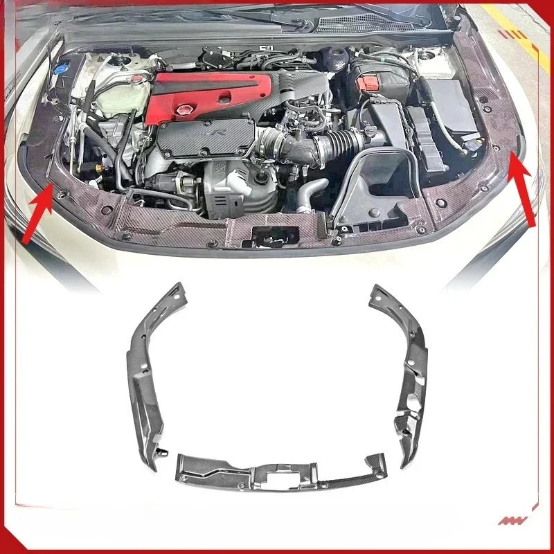Suitable For Honda FL5 Civic Type R Carbon Fiber Refit, Front Bar Water Tank Baffle Cabin Add-on