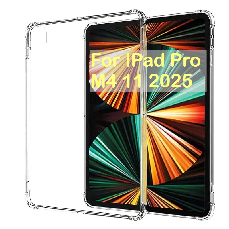 

Прозрачный мягкий чехол с подушкой безопасности для НОВОГО IPad Pro M5 11 13 2025 12.9 Air 7 1 2 3 4 5 6 10.9 Mini 1 2 3 4 5 6 7 противоударный чехол из ТПУ для планшета