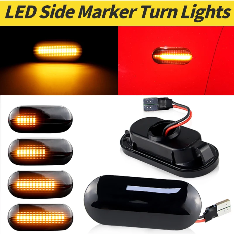 

2x для SEAT Ibiza 6L Cordoba Toledo Leon 1M VW Transporter Caravelle Amarok Bora Golf3 4 светодиодный боковой габаритный фонарь указателя поворота