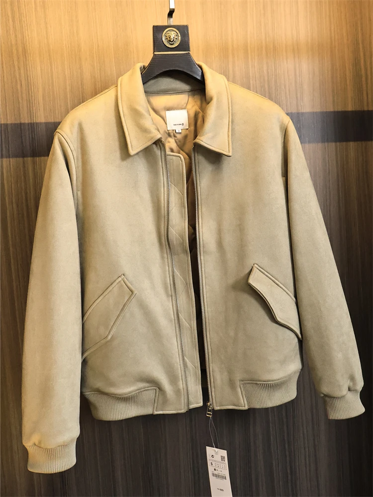 

3D Effect Pure Color Autumn Winter Men's Cotton Padded Gourd Shaped Stand Collar Jacket Fashionable Urban Style Long Sleeve