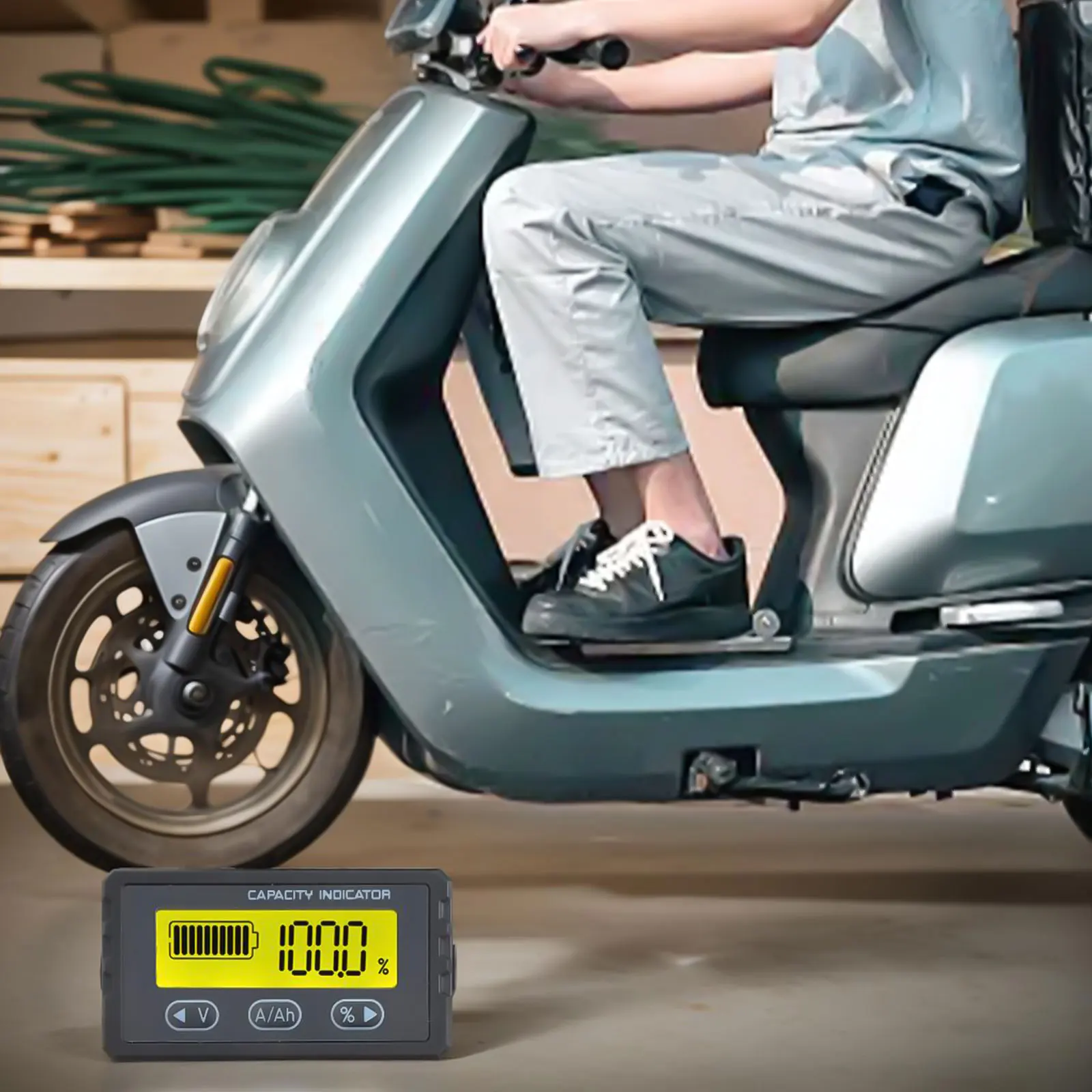 Vehicle Maintenance Battery Capacity Tester Amperemeter For Electric Bikes Lcd Display Versatile Compatibility