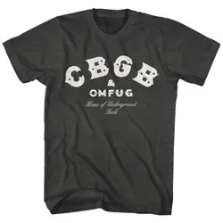 CBGB OMFUG Logo Charcoal Men's T Shirt Home of Underground Punk Rock OFFICIAL