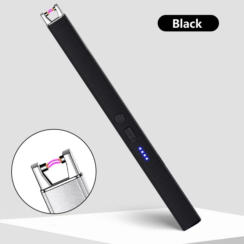 Type-C Rechargeable Electric Portable Arc Lighter Home Candle Gas Stove Pulse Plasma Windproof Flameless Safety Ignition Gun