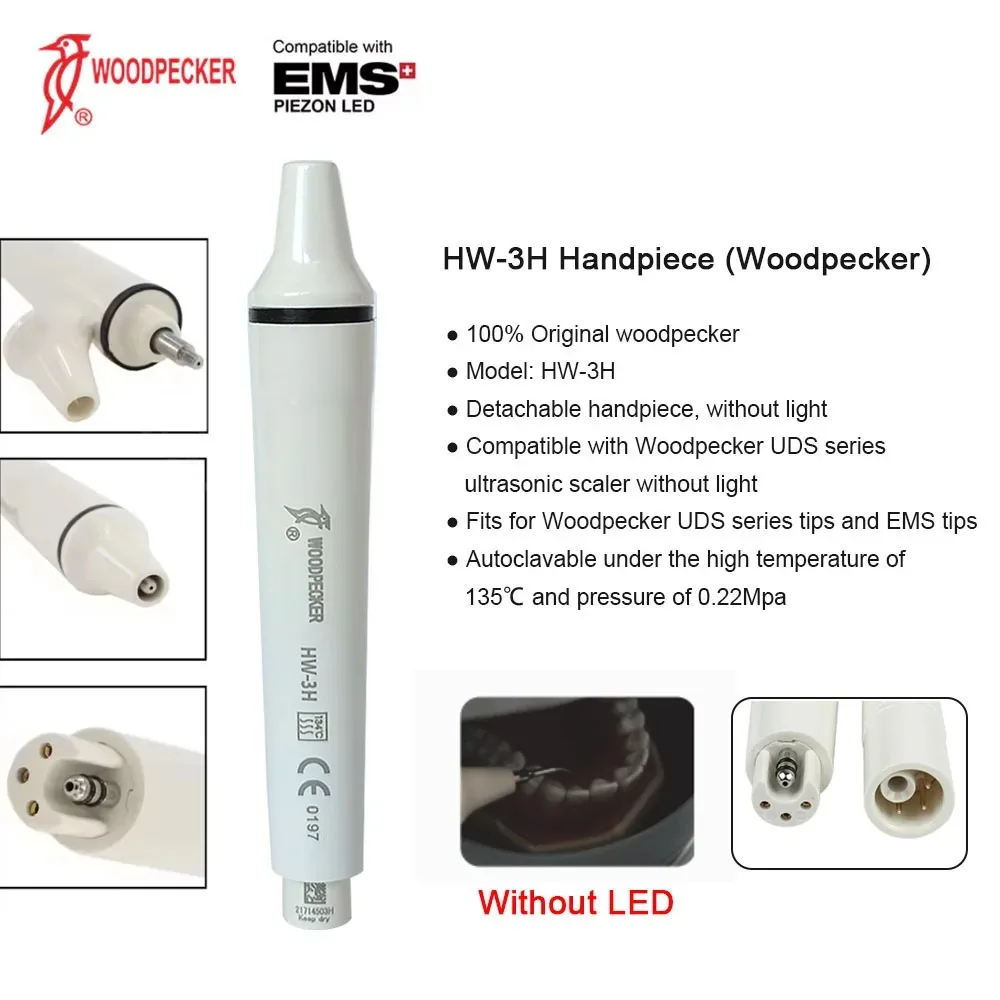 Picture 6: Original Woodpecker HW-3H HW-5L LED Ultrasonic Piezo Scaler Handpiece Dental Teeth Cleaning Dentistry Instrument