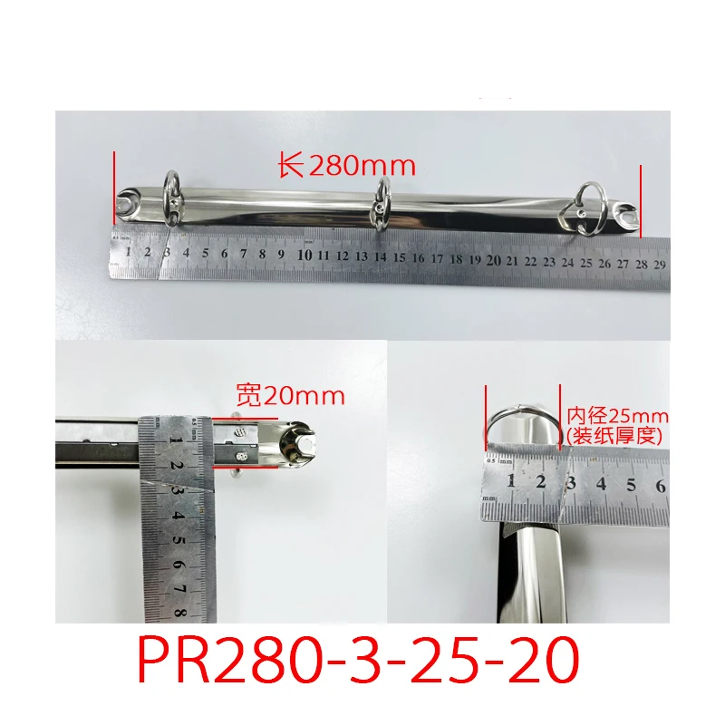 280 O-Ring 16-50mm Kit di ricambio per meccanismo formato lettera Standard in metallo, rilegatura a fogli mobili