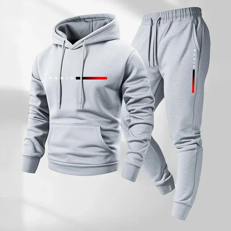 

Men's 2 Piece Tracksuit Autumn Zipper Hoodie And Joggers Set Urban Casual Athletic Sportswear for Gym Workout Training Daily Wea