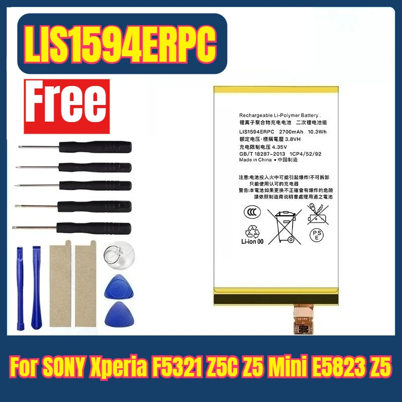 

LIS1594ERPC LIS1634ERPC Battery for SONY Xperia F5321 Z5C Z5 Mini E5823 Z5 Compact C6 F3216 F3215 F3216XC Mobile Phone Batteries
