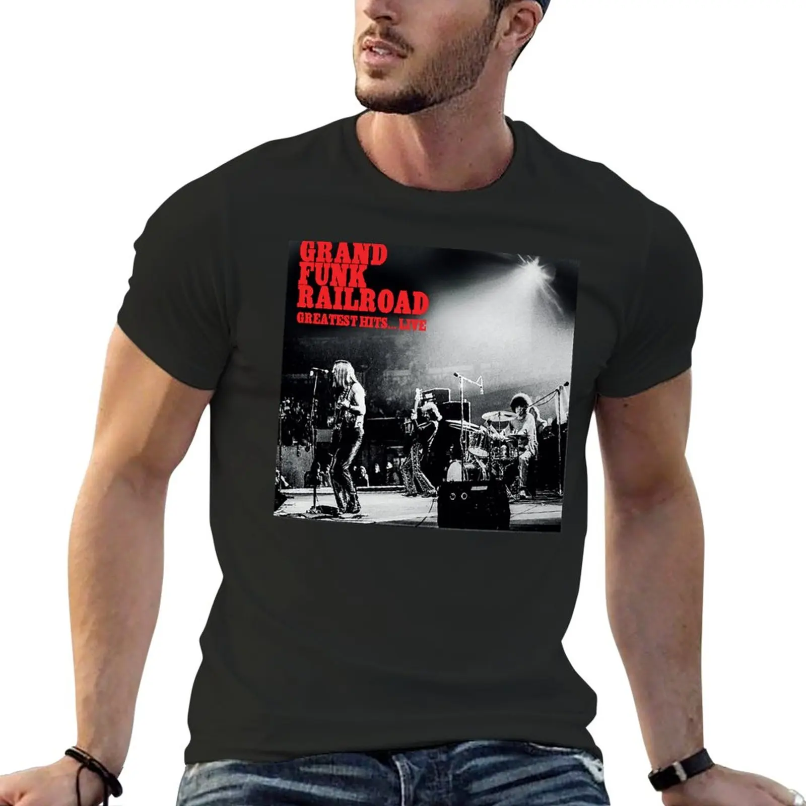 New grand funk railroad T-Shirt sweat shirts plus size tops men graphic t shirts