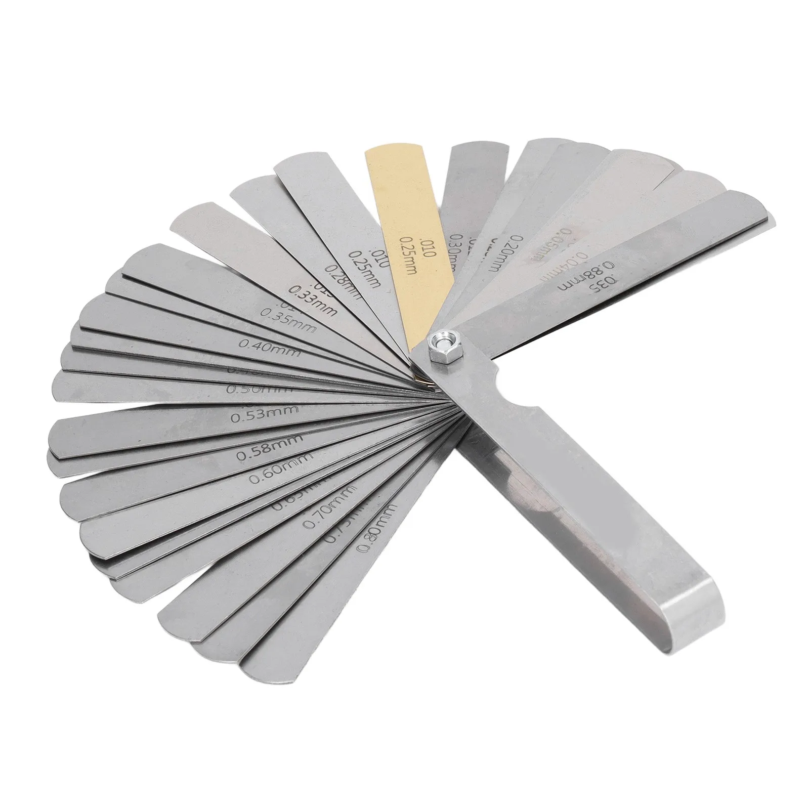Feeler Gauge 0.04‑0.88mm 32 Blades Stainless Steel Metric Imperial Dual Marked Measuring Tool