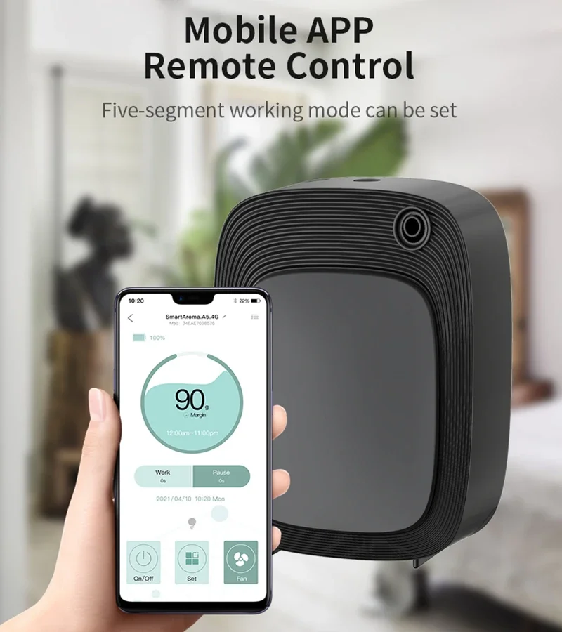 Difusor de olores eléctrico para el hogar, dispositivo de aromaterapia de Control inteligente con función de sincronización inteligente, ambientador de aire, 400ml