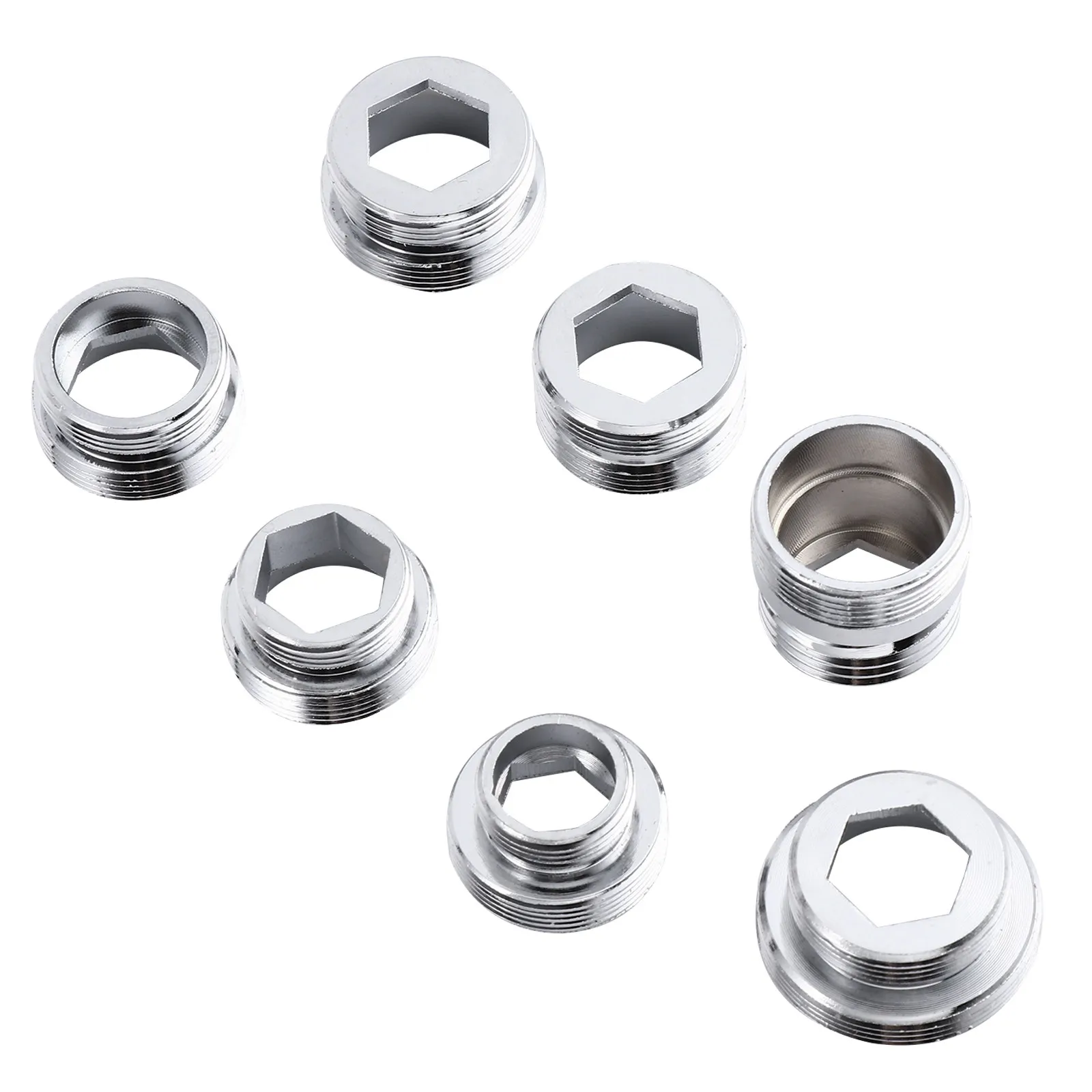 Faucet Adapter Set 7Pcs Stainless Steel Male Female Diverter for Kitchen Sink Water Filter Garden Hose