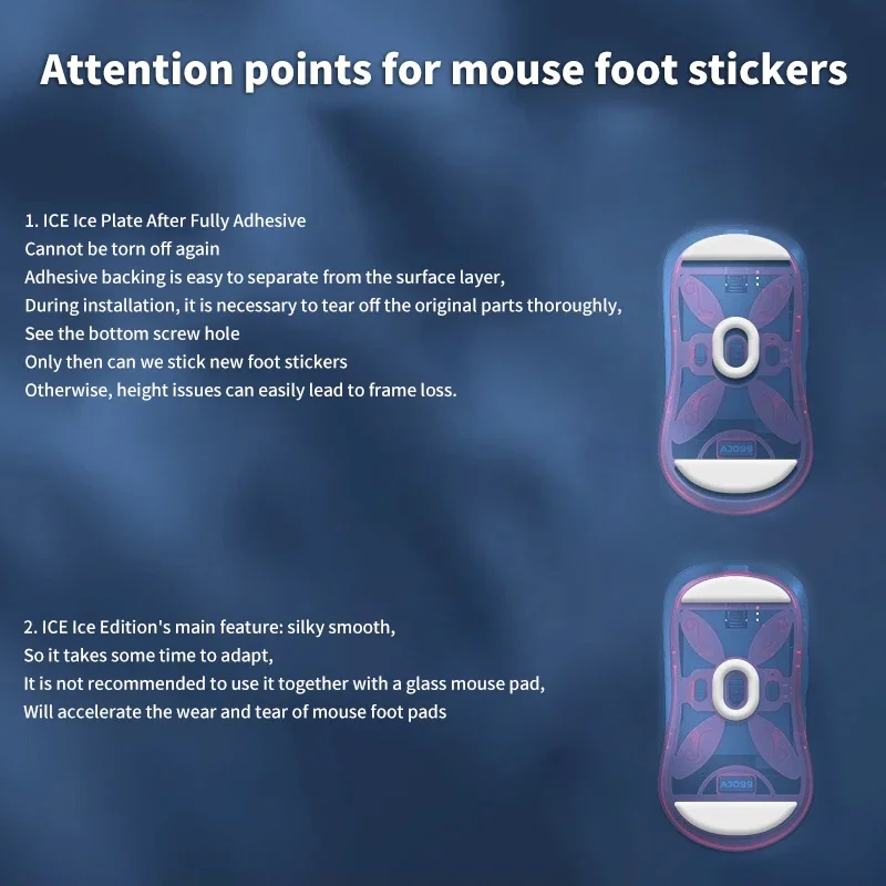 

High-Speed PTFE Mouse Skates For Ajazz AJ199/139PRO/099/159apex Anti-Collapse Smooth Ice Series Precision Glide Gaming Accessory