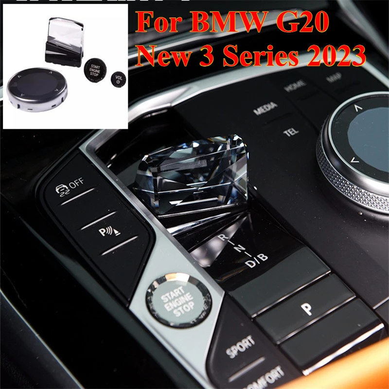 

4PCS Crystal Gear Shift Knob for BMW G20 New 3 Series 2023 LHD Paddle Shifter Crystal,Car Interior Accessories