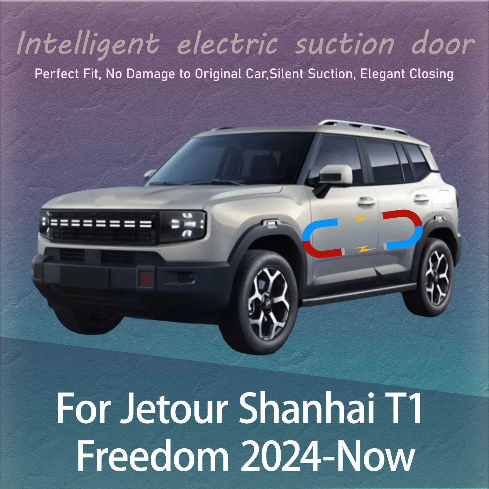 Electric Soft Close Door Kit For Jetour Shanhai T1 Freedom 2024-Now Auto Silent Anti-Slam Suction Door System Automatic Latch