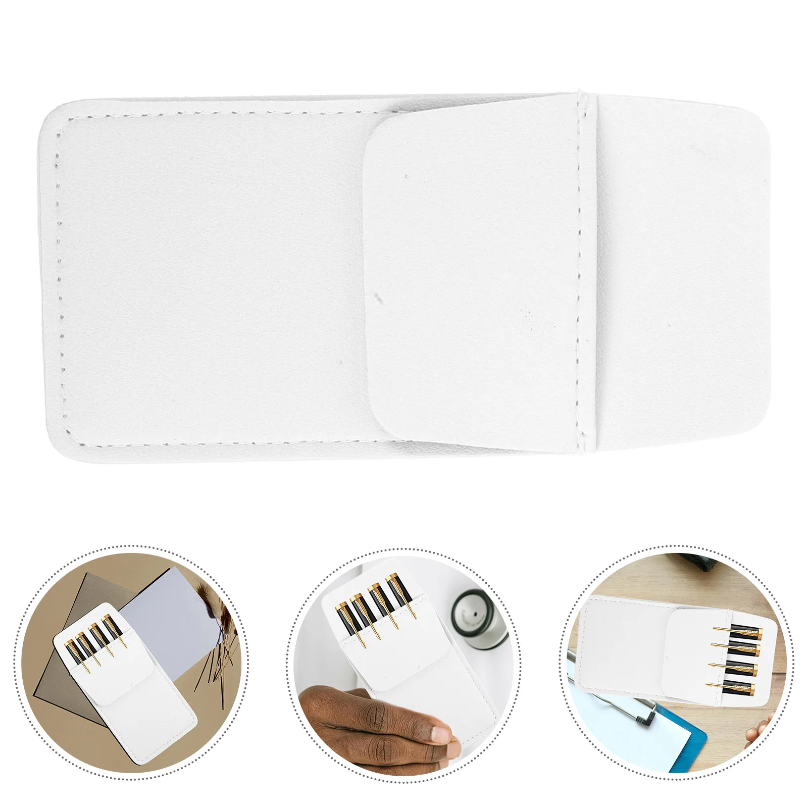 Stylish Pen Holder Pocket Protector PU Heavy Duty Sleeve for Pens Pencils Glasses Nurses Doctors Office Workers