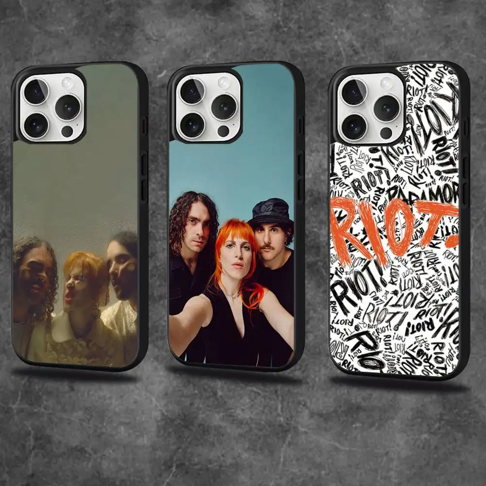 

P-Paramore Rock Band Phone Case For iPhone 17,16,15,14,13,12,11,Pro,Max,Plus,Mini,SE4,E Magnetic Magsafe Wireless Charging