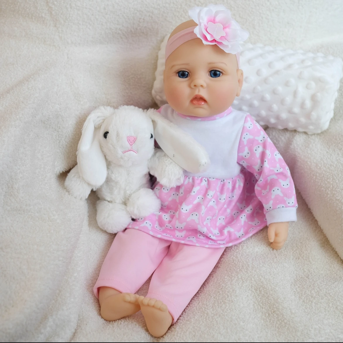 16" Sweet Reborn Baby: Cute Doll With Big Eyes Resembles Newborn!  Soft Skin, Visible Veins.  Ideal Toy & Caring Friend for Kids