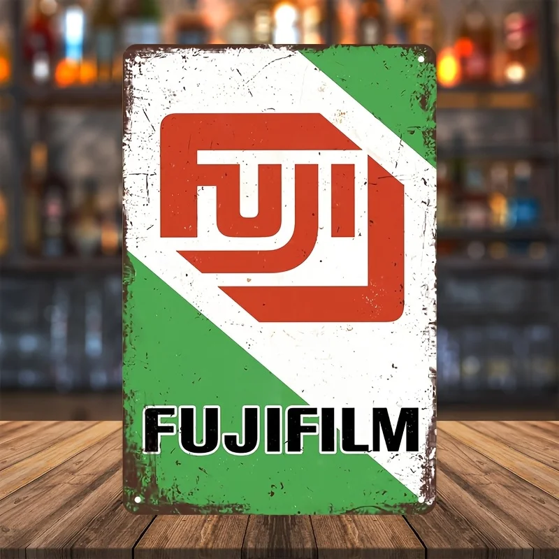 

[Расслабление дома] Винтажная металлическая вывеска Fujifilm — зеленый и красный потертый настенный декор в стиле ретро для дома, спальни, гаража, дляManCave