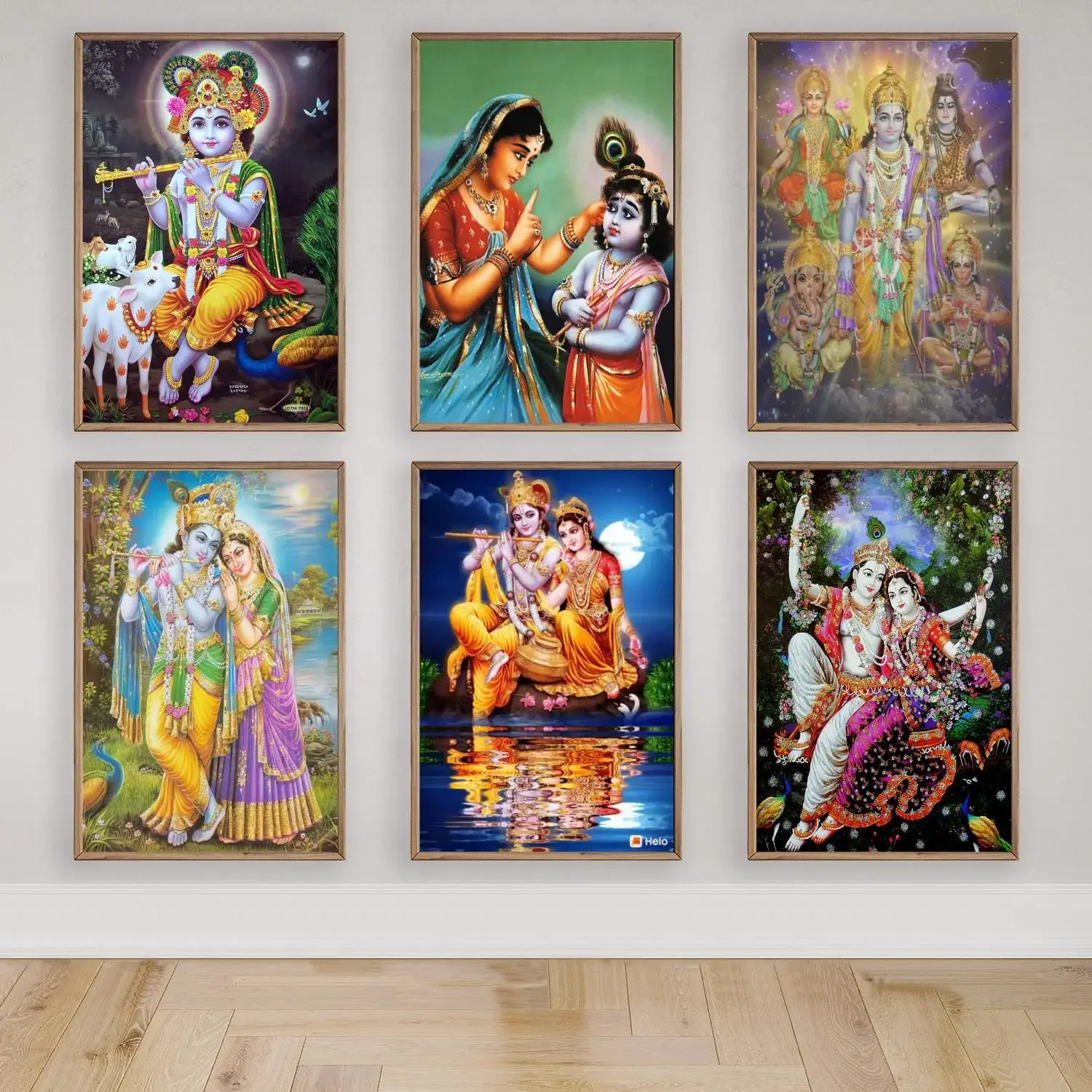 shri krishna Canvas Art Poster and Wall Art, Picture Print, Modern Family Bedroom Decor