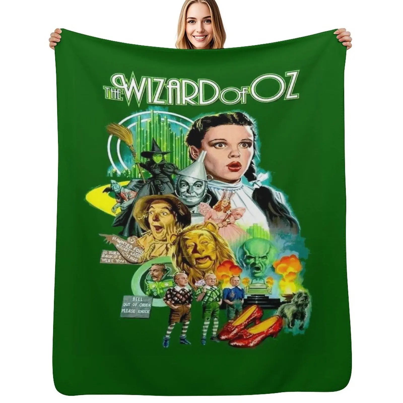 

Wizard of OZ Vintage Art Print Throw Blanket Beautifuls Sofa Quilt Furrys Plaid Blankets
