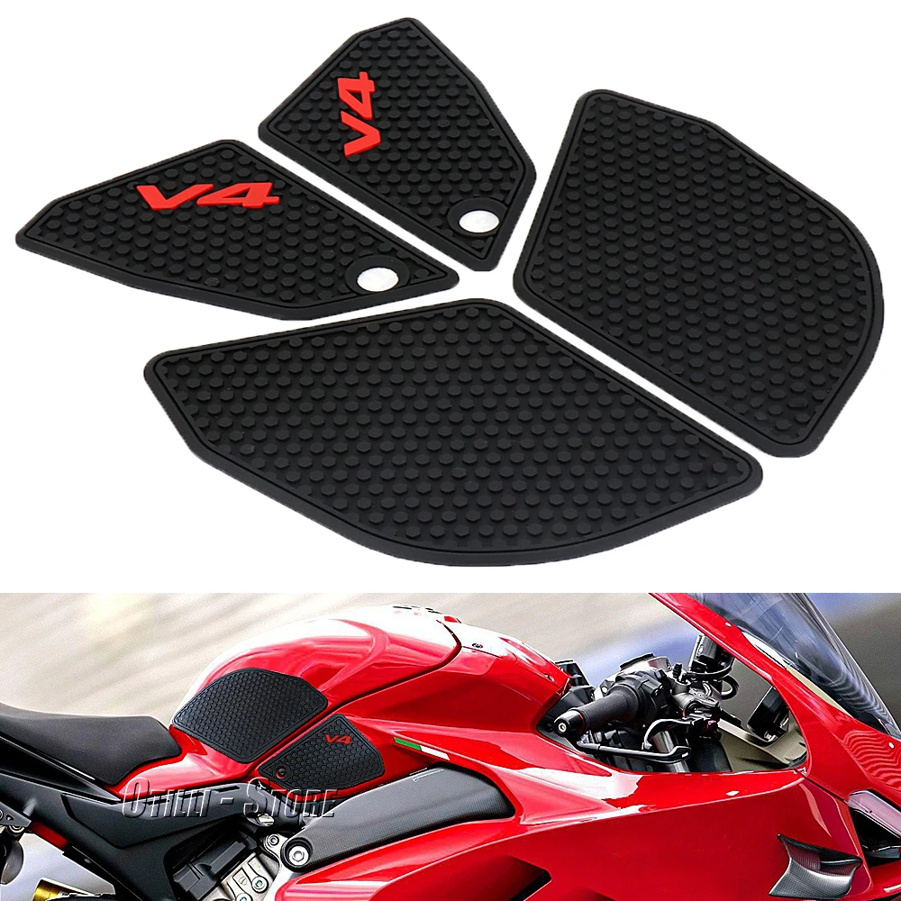 Motorcycle Black Fuel Tank Sticker Protection Accessory Suitable For Ducati Panigale V4 V4S V4 R V4 SP2 2022-