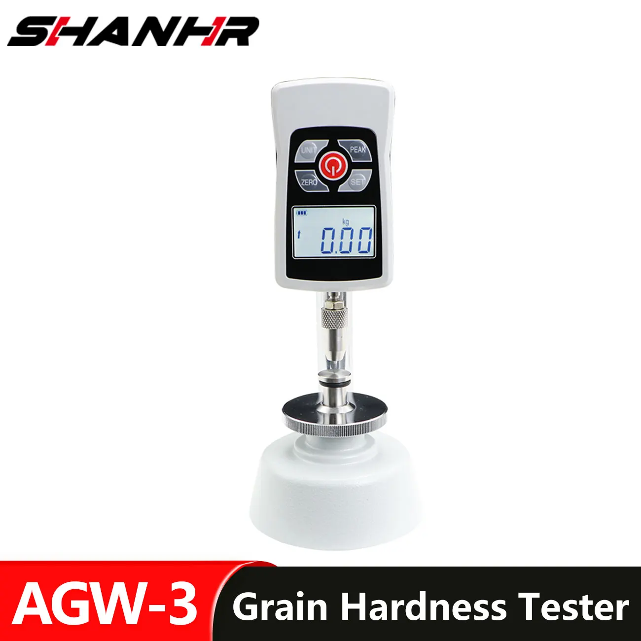 Digital Grain Durometer Penetrometer SHANHR Digital Hardness Meter for Grain Lab Testing Wheat, Rice, Soybean & Mung Bean