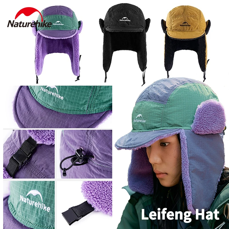 Naturehike Unisex Winter Outdoor Fleece-lined Lei Feng Hat Warmth-Keeping Windproof Hiking Mountaineering Skiing Ear-flap Cap