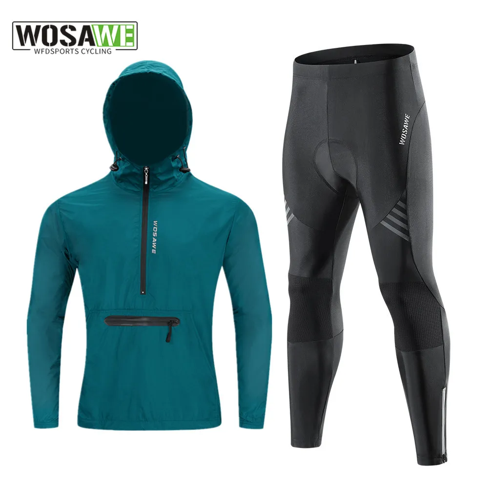 

WOSAWE Cycling Set Winter Thermal Bicycle Jacket Suit Clothes Pants Outdoor Sport Windproof MTB Road Bike Man Sportswear