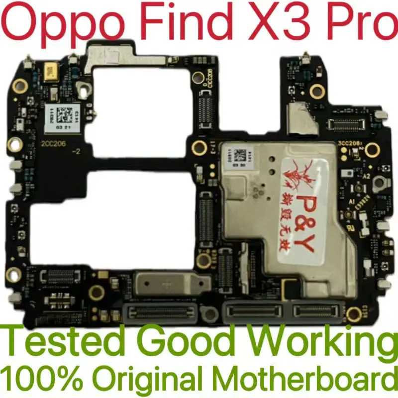 Global Version Original Unlocked Motherboard for Oppo Find X3 Pro Tested Circuit Plate Main Logic Board for Oppo Find X3 Pro